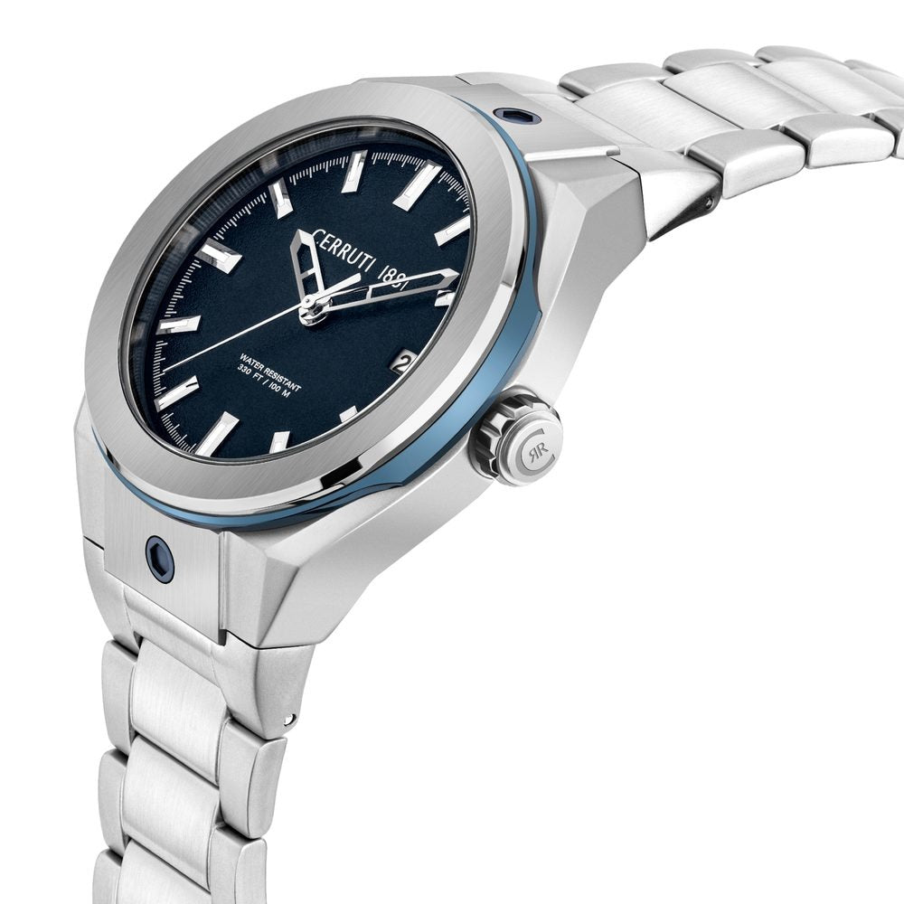 Cerruti 1881 Blue Dial Stainless Steel Strap Watch for Men
