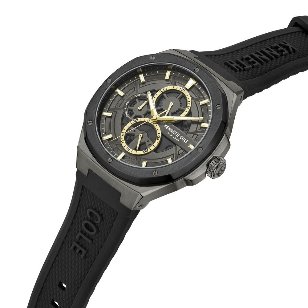 Kenneth Cole Multifunction Grey Dial Silicone Strap Watch For Men