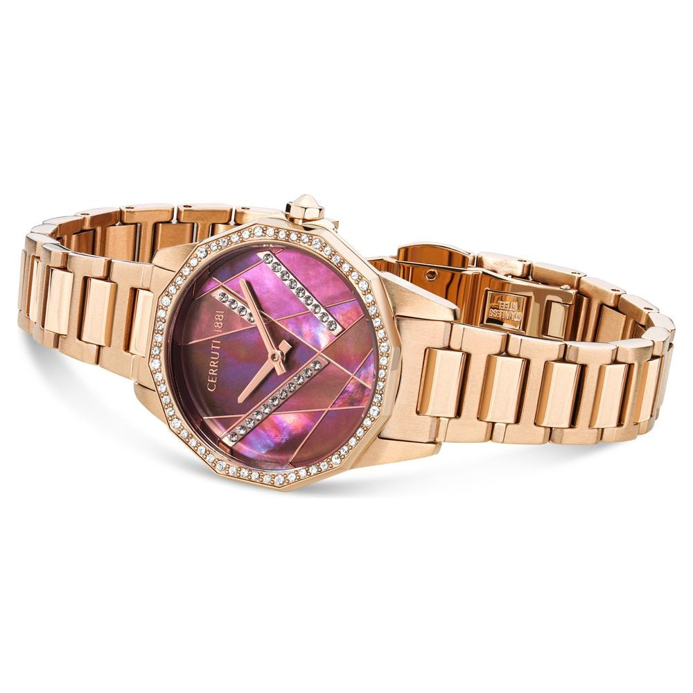 Cerruti 1881 Quartz Analog Red Dial Stainless Steel Strap Watch for Women