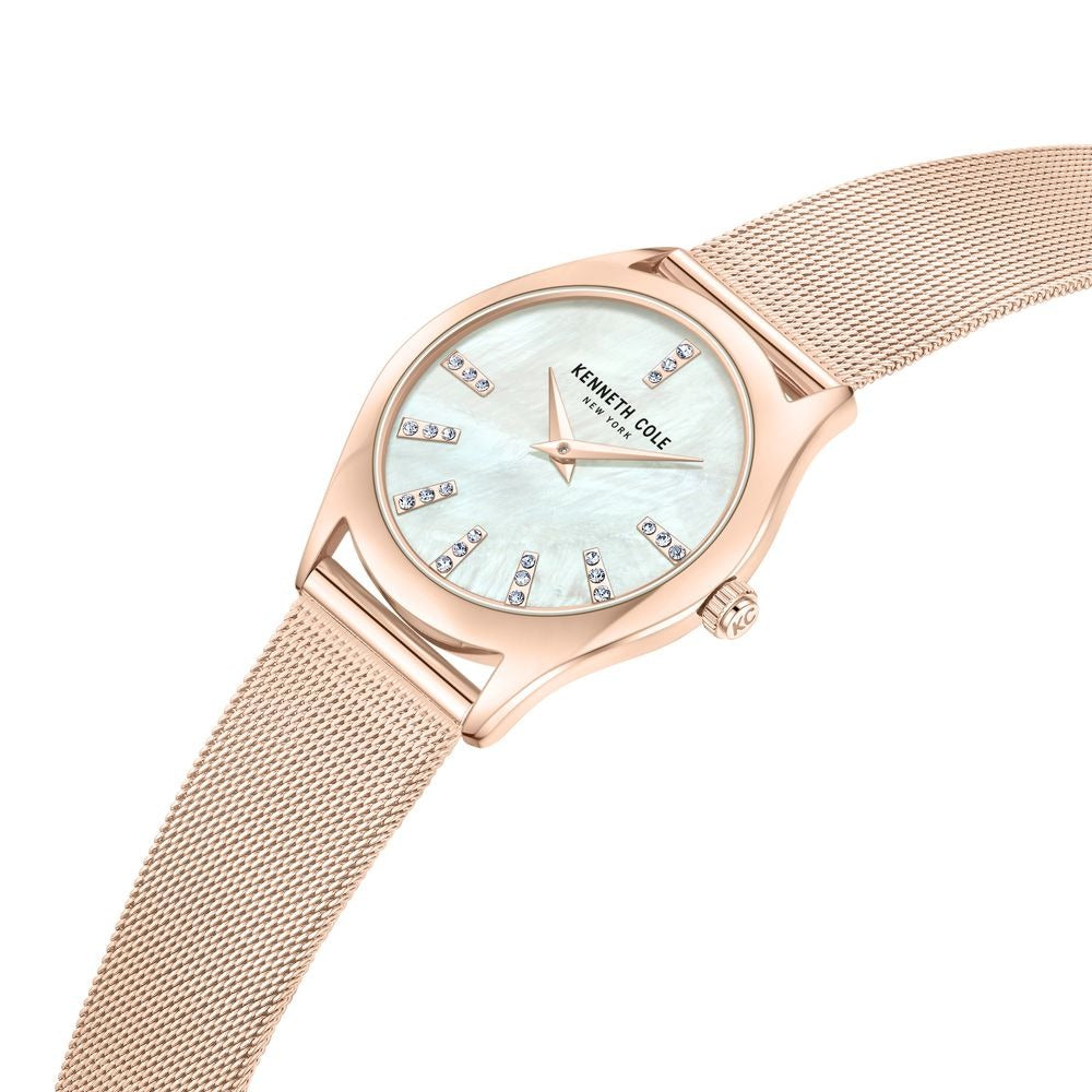 Kenneth Cole Quartz Analog Mother Of Pearl Dial Stainless Steel Interchangeable Strap Watch For Women
