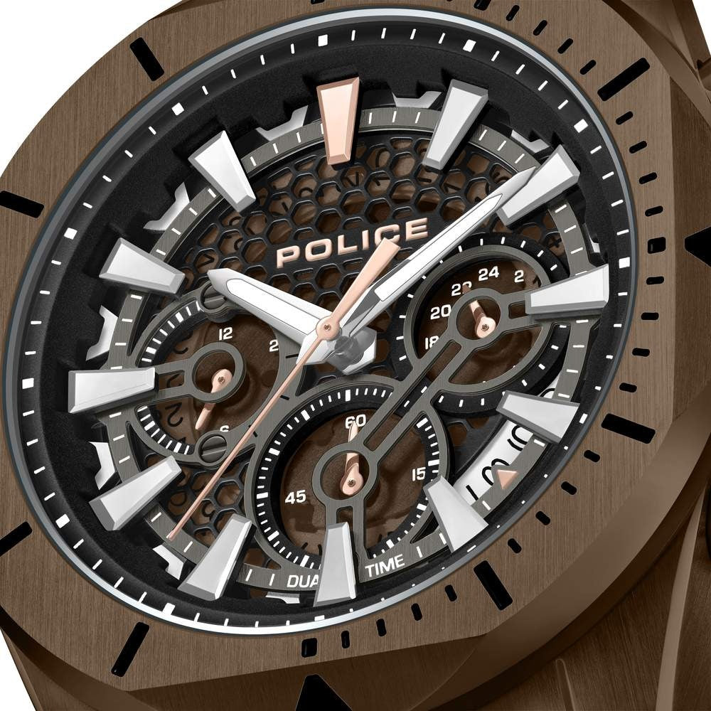 Police Men's Electrical KL Rahul Edition Leather Strap Watch