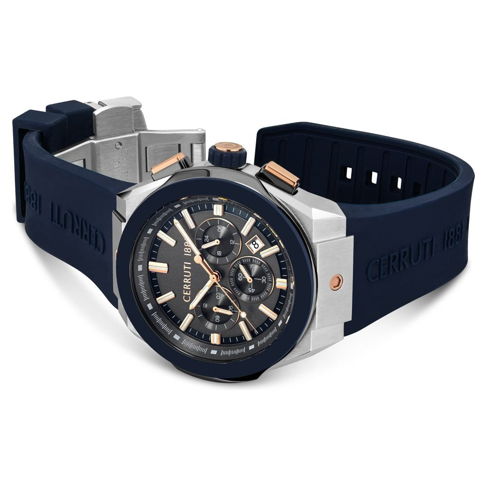 Cerruti 1881 Grey Dial Silicone Strap Watch for Men