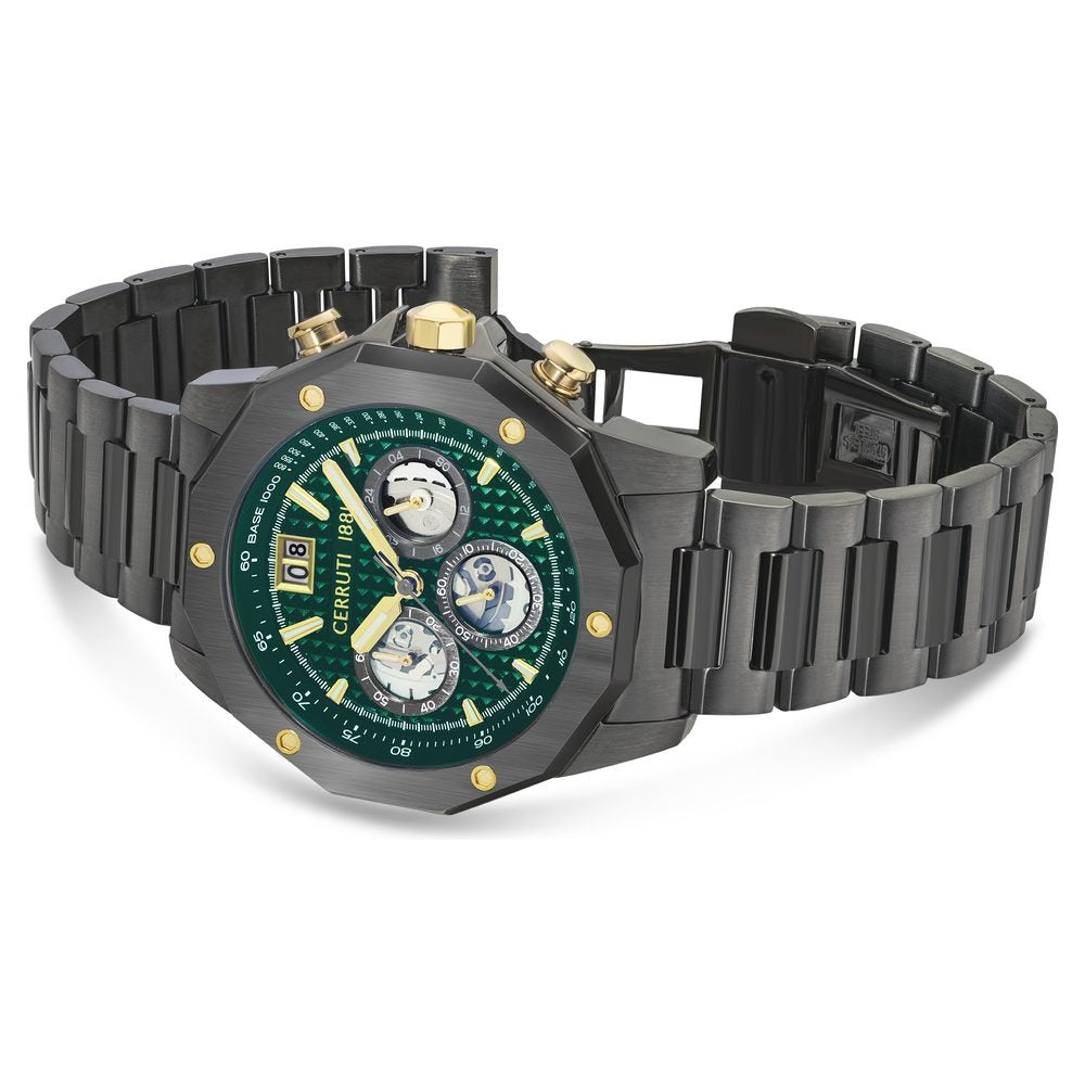 Cerruti 1881 Green Dial Stainless Steel Strap Watch for Men
