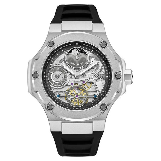 Cerruti 1881 Automatic Transparent Dial Stainless Steel Strap Watch for Men