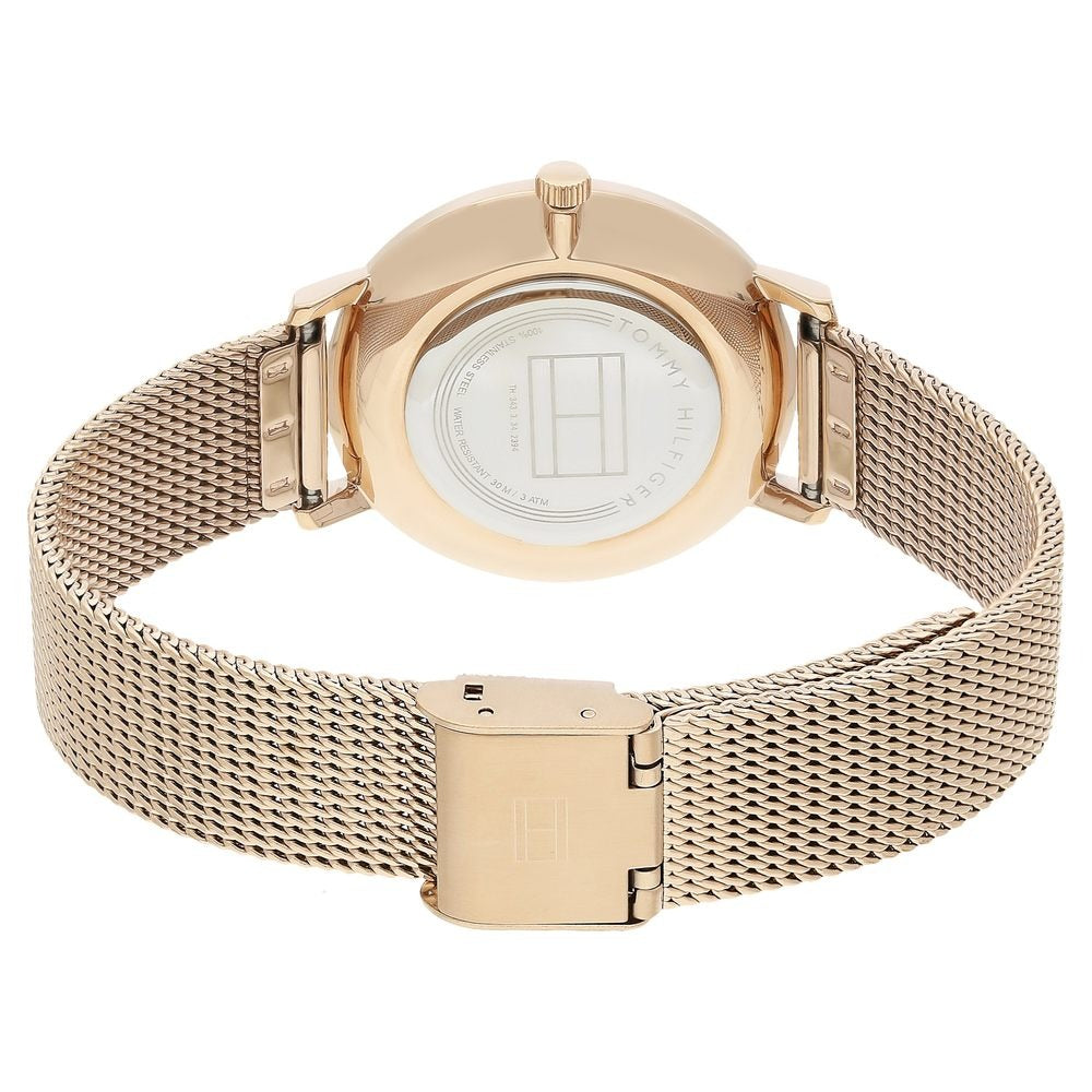 Tommy Hilfiger Quartz Analog Rose Gold Dial Stainless Steel Strap Watch for Women