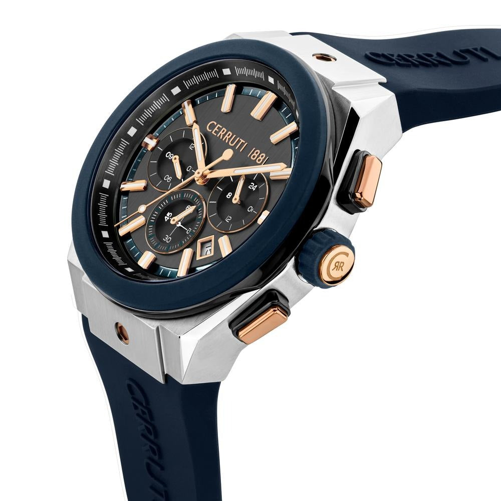 Cerruti 1881 Grey Dial Silicone Strap Watch for Men