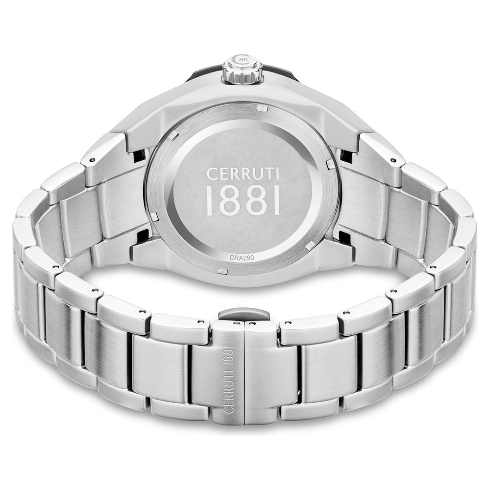 Cerruti 1881 Black Dial Stainless Steel Strap Watch for Men