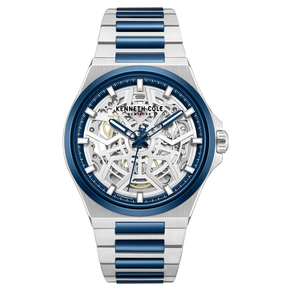 Kenneth Cole Automatic Silver Dial Two Toned Stainless Steel Strap Watch For Men