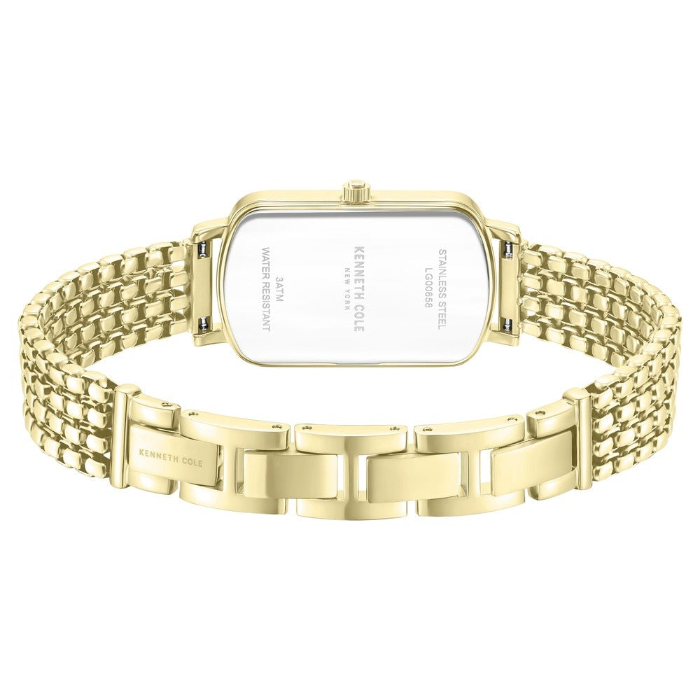 Kenneth Cole Quartz Analog Green Dial Golden Colour Stainless Steel Strap Watch For Women