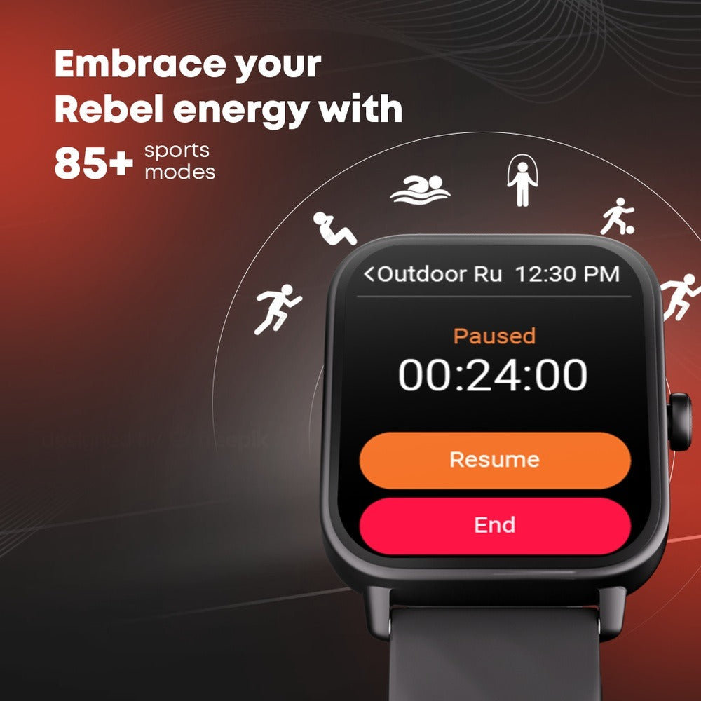 Fastrack Limitless Glide X Advanced UltraVU HD Display, BT Calling, 100+ Sports Modes & Watchface