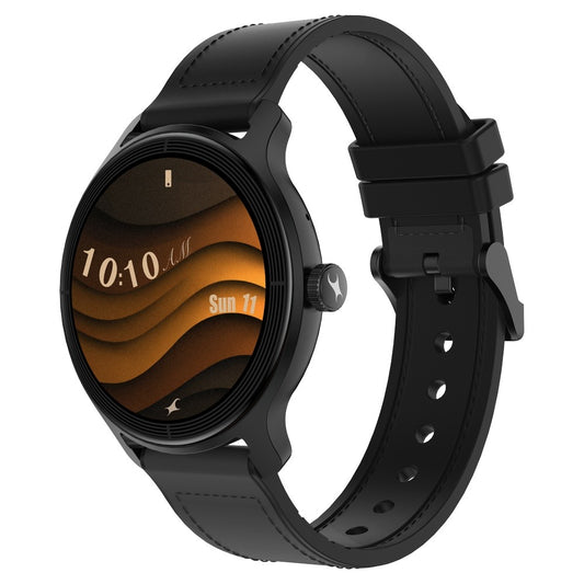 Fastrack Sleek Smartwatch 1.32" inch AMOLED Display, Sleek Design, Functional Crown, QR Hub, Multiple Menu Styles