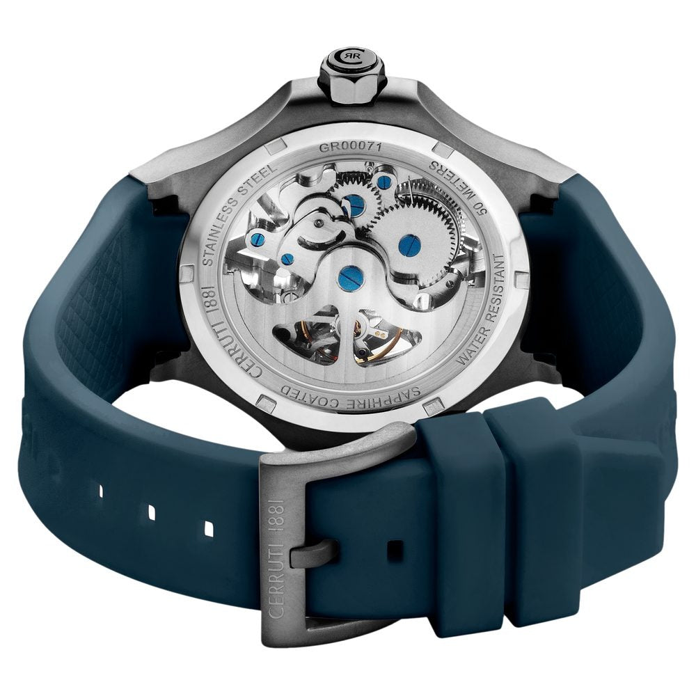 Cerruti 1881 Black Dial Silicone Strap Watch for Men