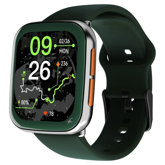 Fastrack Navstar Smartwatch 1.85" inch AMOLED Display, GPS, AI Chat, Offline Voice Commands, Functional Crown