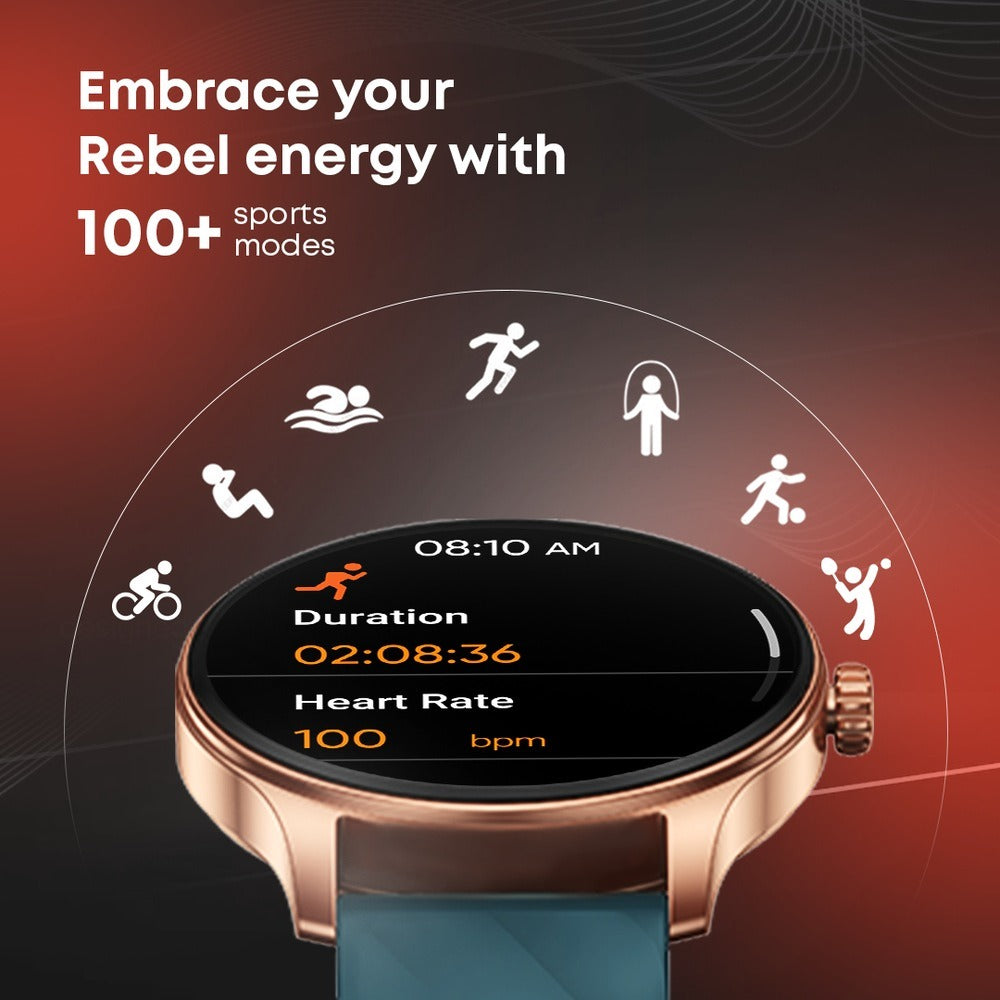 Fastrack Jupiter R1 With 3.50 cm, BT Calling, 100+ Sports Mode, IP68, AI Voice Assistant, Fashion Smartwatch