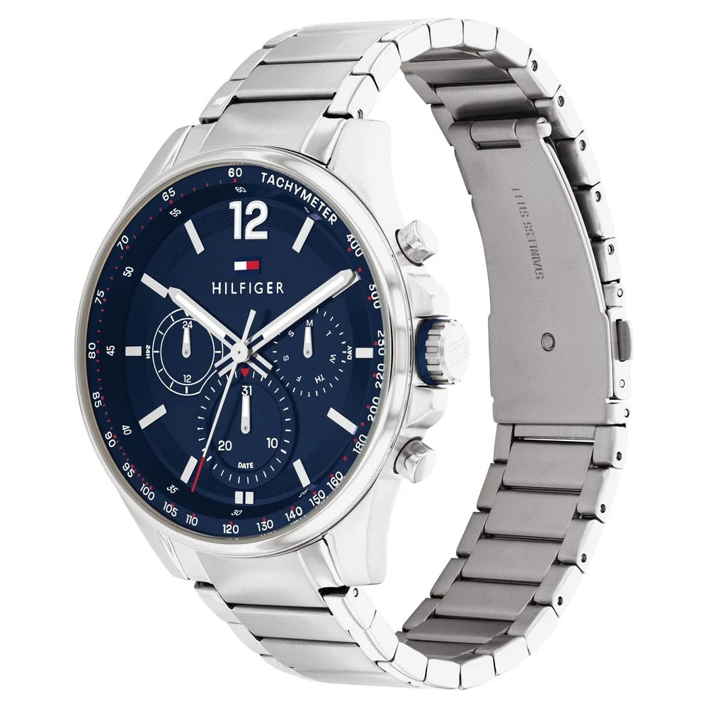 Tommy Hilfiger Blue Dial Stainless Steel Strap Watch for Men
