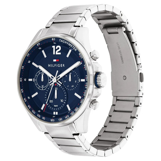 Tommy Hilfiger Blue Dial Stainless Steel Strap Watch for Men