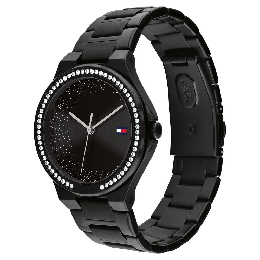 Tommy Hilfiger Quartz Analog Black Stainless Steel Strap for Women