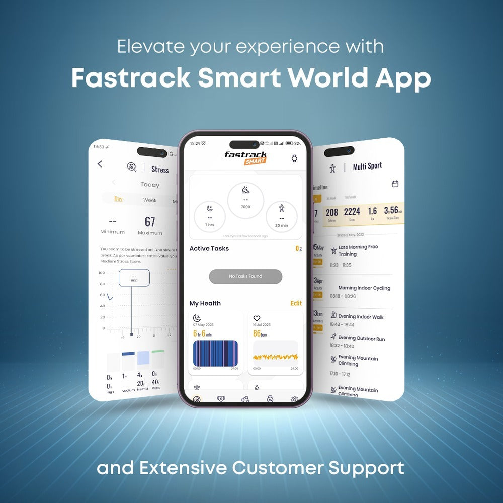 Fastrack Jupiter R1 With 3.50 cm, BT Calling, 100+ Sports Mode, IP68, Calculator, AI Voice Assistant, Fashion Smartwatch