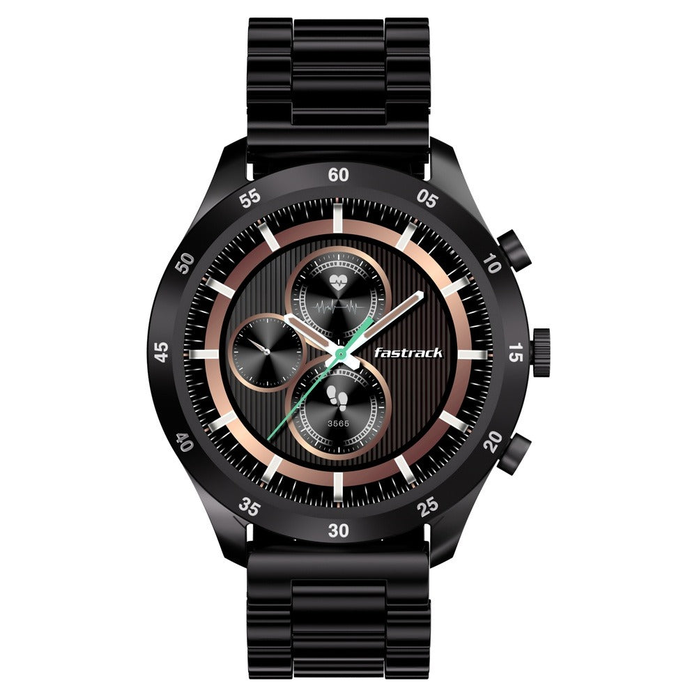 Fastrack Magnus FX2 Unisex Smart Watch WFastrack Magnus FX2 Unisex Smart Watch With Black Metal Strapith Black Metal Strap
