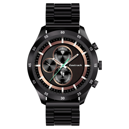 Fastrack Magnus FX2 Unisex Smart Watch WFastrack Magnus FX2 Unisex Smart Watch With Black Metal Strapith Black Metal Strap