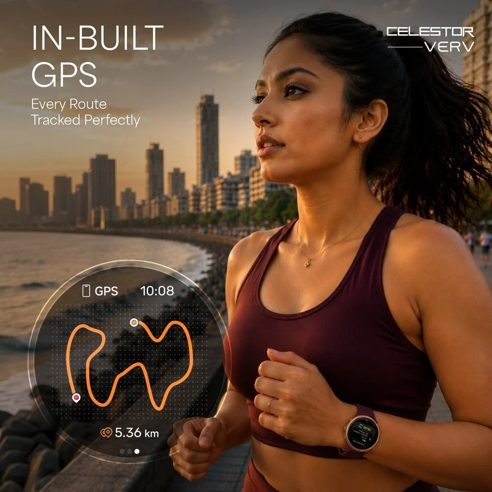 Titan Celestor Verv Women Smartwatch with 1.19" AMOLED Display, GPS, Training Load and Readiness, Temperature Monitoring