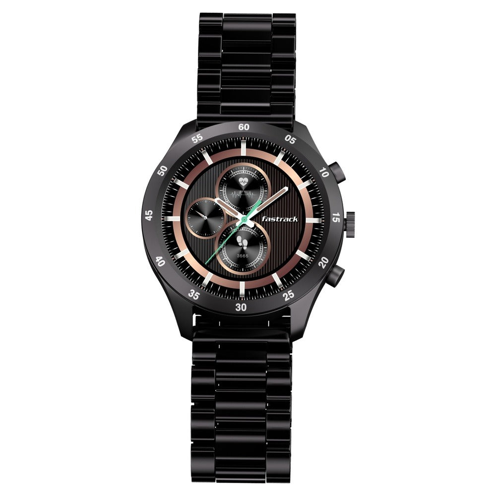 Fastrack Magnus FX2 Unisex Smart Watch WFastrack Magnus FX2 Unisex Smart Watch With Black Metal Strapith Black Metal Strap