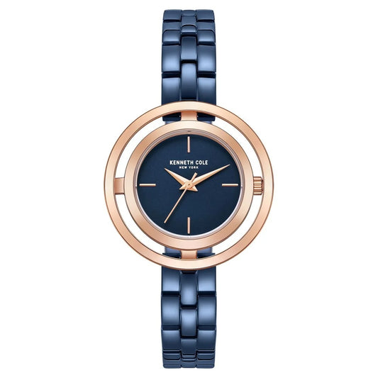 Kenneth Cole Quartz Analog Blue Dial Stainless Steel Strap Watch for Women