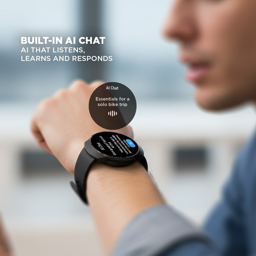 Fastrack VOX CirQ Smartwatch 3.5CM Ultra Vu Display, AI Watcface,AI Chat, 24/7 Health Suite, BT Calling, SpO2, HRM, IP68