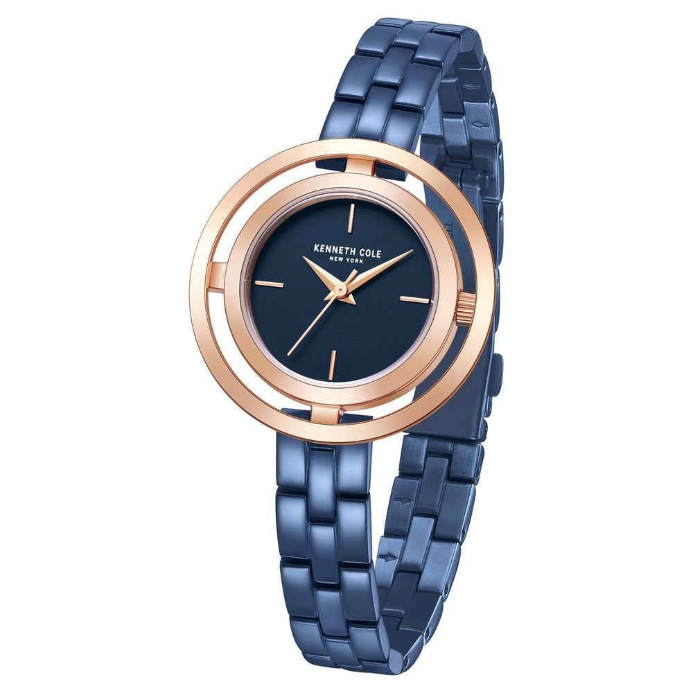 Kenneth Cole Quartz Analog Blue Dial Stainless Steel Strap Watch for Women