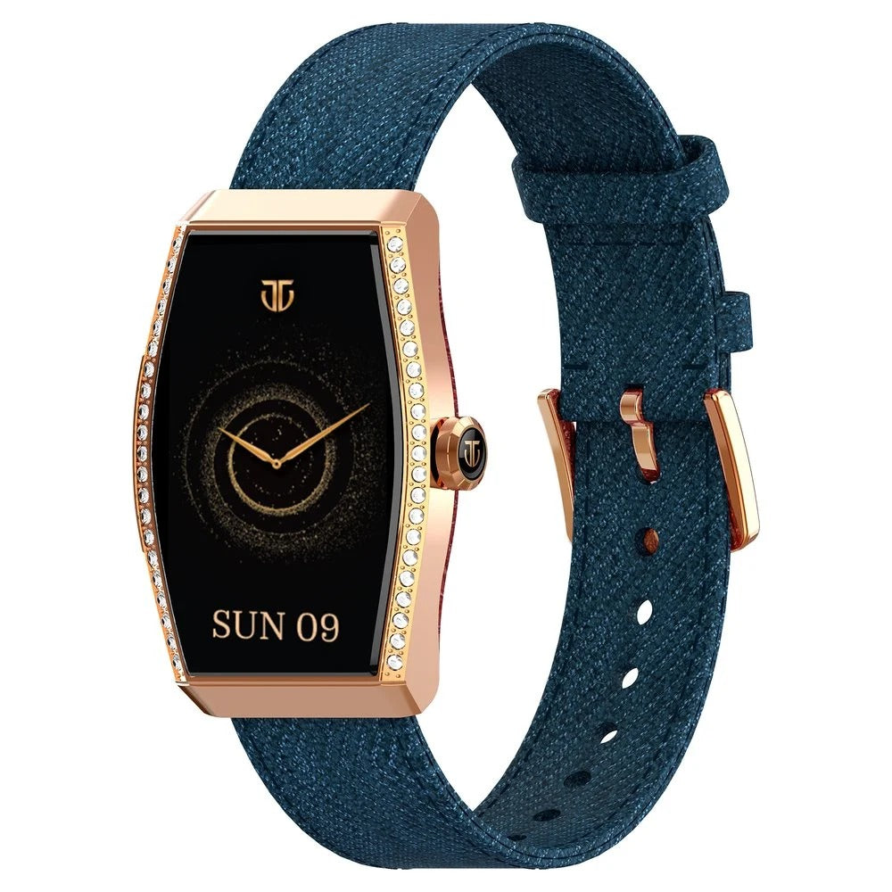 Titan Valerie Aura Women Smartwatch with 1.47" AMOLED Display,Crystal Studded Bezzel, Animated Watchfaces, QR Hub