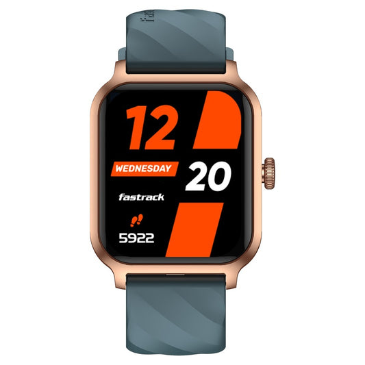 Fastrack Rave FX2 with 4.64 cm UltraVU HD Display, SingleSync BT Calling, Functional Crown with Teal Strap