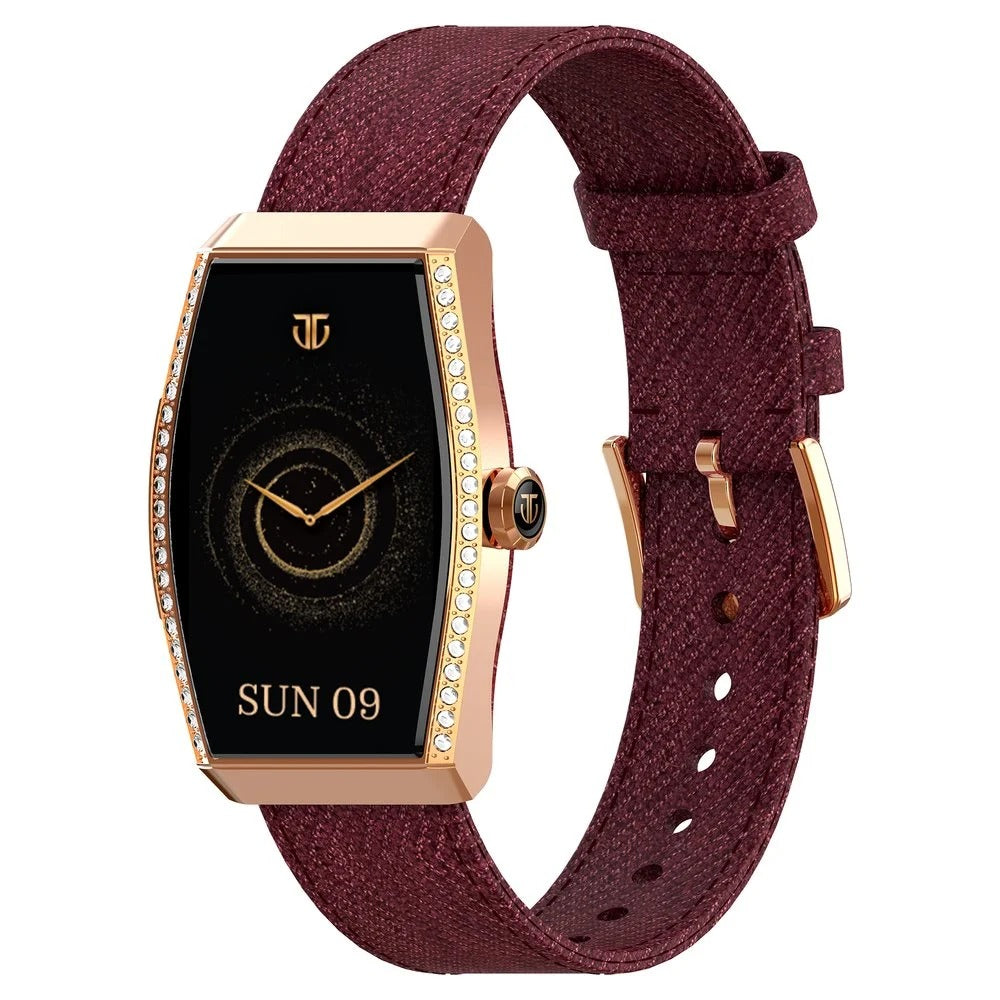 Titan Valerie Aura Women Smartwatch with 1.47" AMOLED Display, Crystal Studded Bezzel, Animated Watchfaces