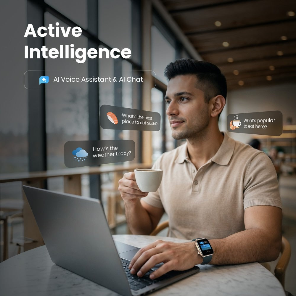 Titan Smart 4.0 Smartwatch with 1.93" AMOLED Display, Infinite AI Watch Faces, AI Voice assistant, QR Hub?