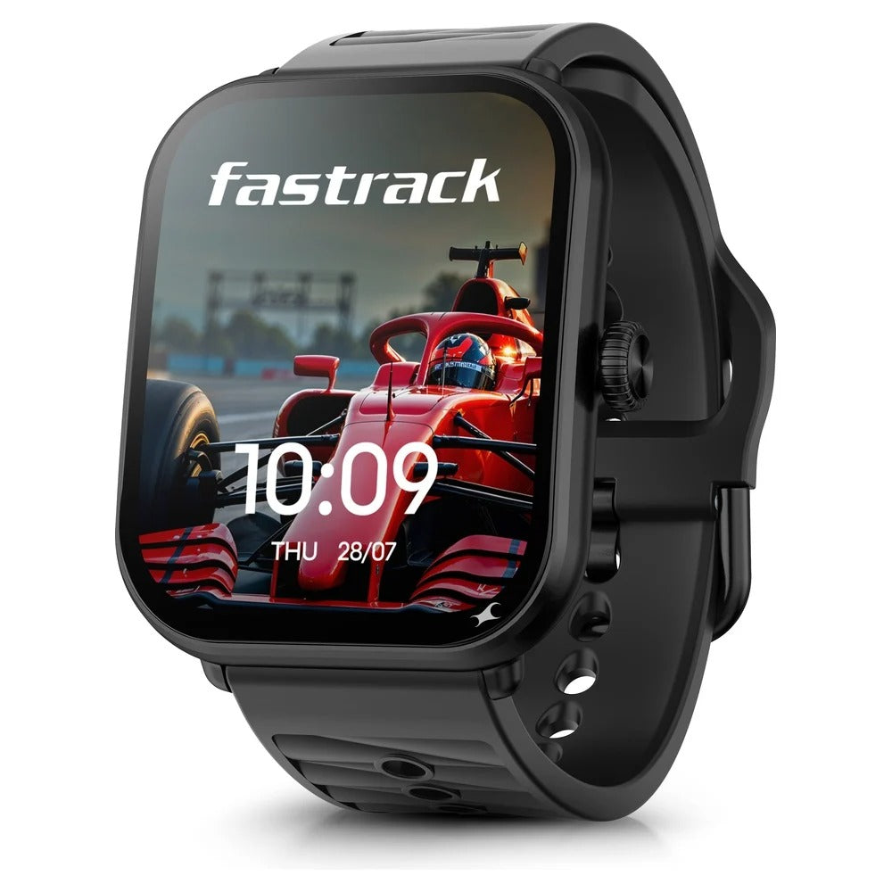 Fastrack MYND - 4.9 cm AMOLED Display, AI Watchface, Offline Voice Commands, AI Chat, BT Calling IP68 Smartwatch