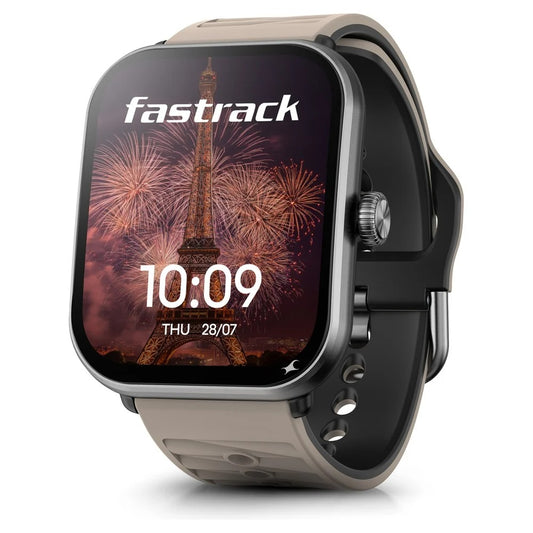 Fastrack MYND - 4.9 cm AMOLED Display, Offline Voice Commands, AI Watchface, AI Chat, BT Calling IP68 Smartwatch