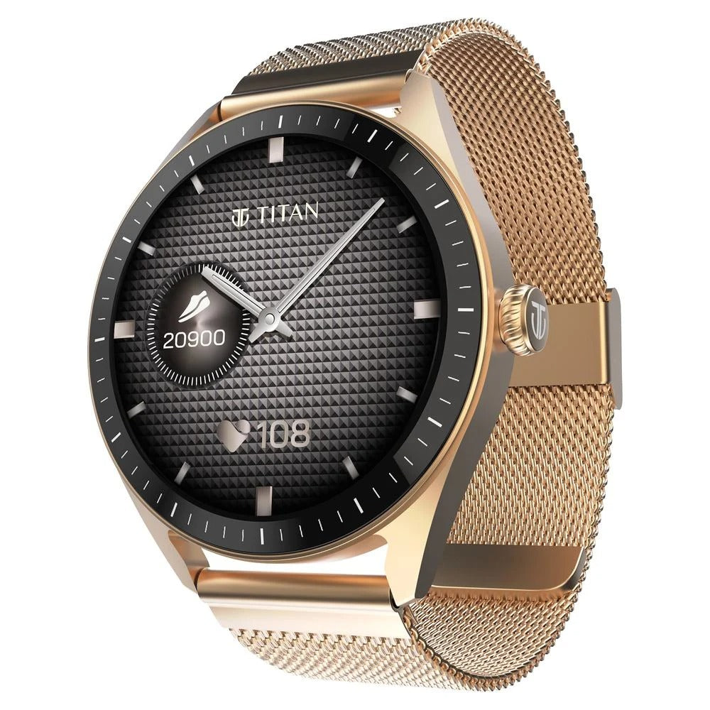 Titan Crest 2.0 With 3.63 CM AMOLED Display With Functional Crown,SingleSync BT Calling,AI Voice Assistant,Find Phone