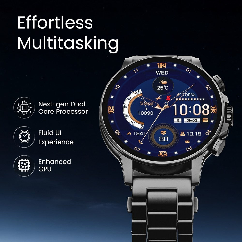 Fastrack Marvellous FX2 Unisex Smart Watch With Rose Gold Metal Strap