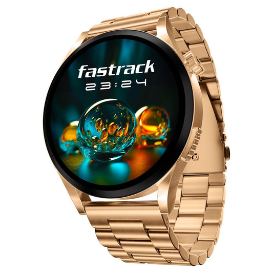 Fastrack Radiant FX4 Premium Metal Smartwatch with 3.8 cm EdgeX AMOLED Display, Functional Crown