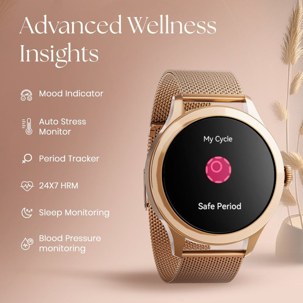 Fastrack Noir Pro Womens Smartwatch with 3.0 cm Super AMOLED Display, 390x390 Resolution