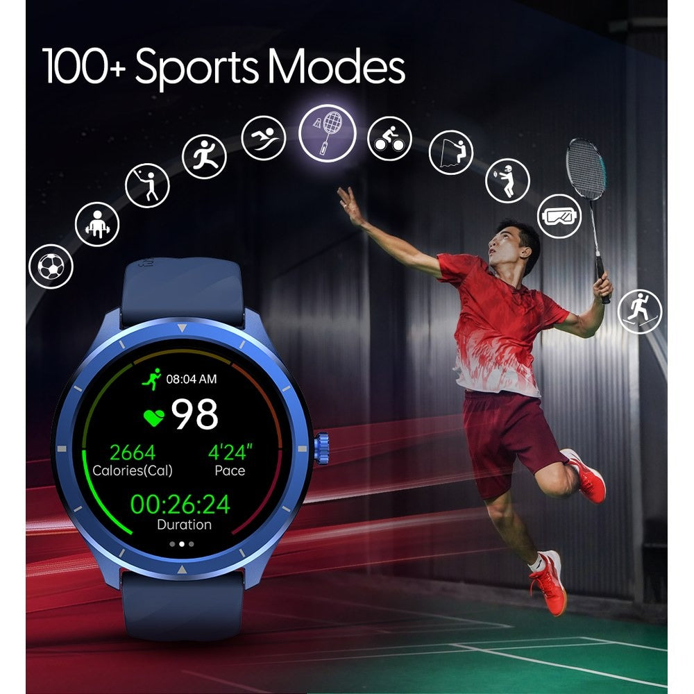Fastrack Revoltt FR2 with 3.50 cm UltraVU Display, Advanced Blazing Fast UI, Working Crown, IP68 Smartwatch