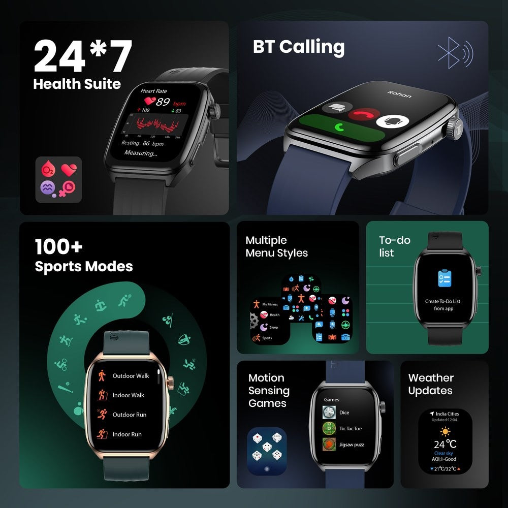 Titan Smart 4.0 Smartwatch with 1.93" AMOLED Display, Infinite AI Watch Faces, AI Voice assistant, QR Hub?