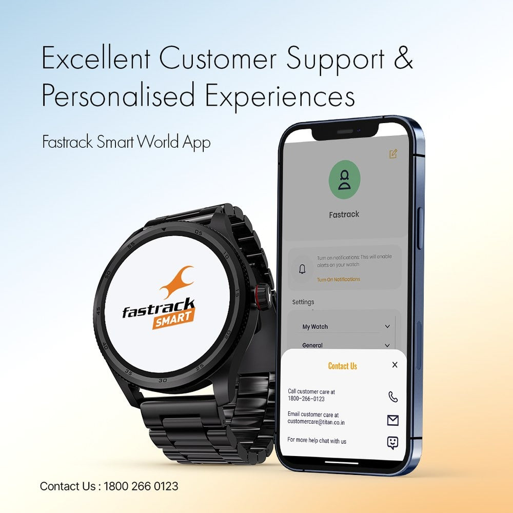 Fastrack Magnus FX1 Luxury Metal Smartwatch with High Definition 3.5 cm UltraVU Display, SingleSync BT Calling