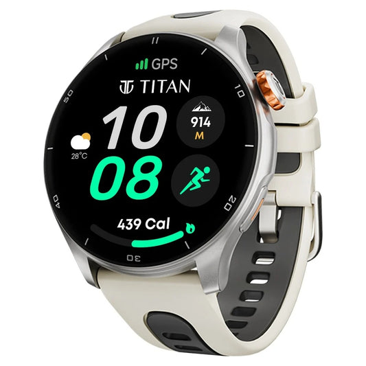Titan Celestor Advanced GPS & Barometer 3.6 CM AMOLED Display with AOD, Pizoelectric Functional Crown Moonlight Edition