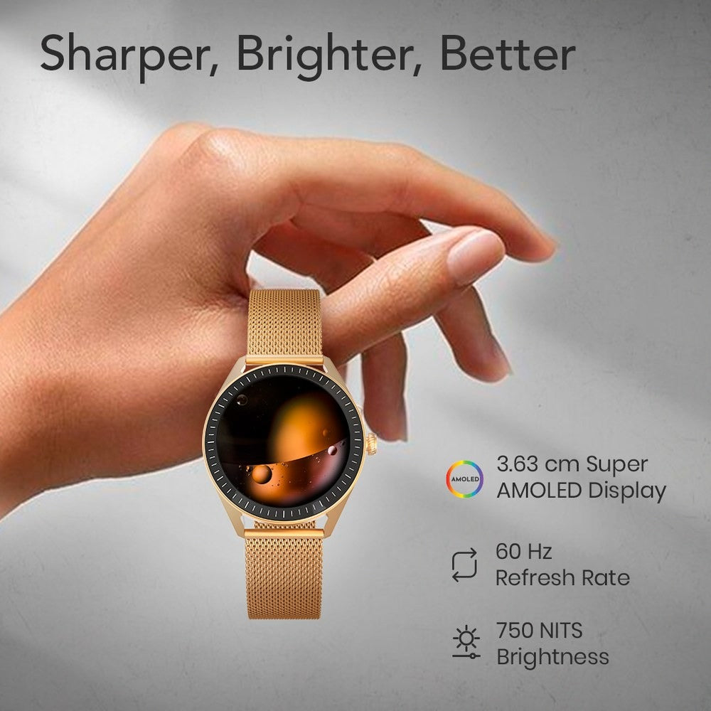 Titan Crest 2.0 With 3.63 CM AMOLED Display With Functional Crown,SingleSync BT Calling,AI Voice Assistant,Find Phone