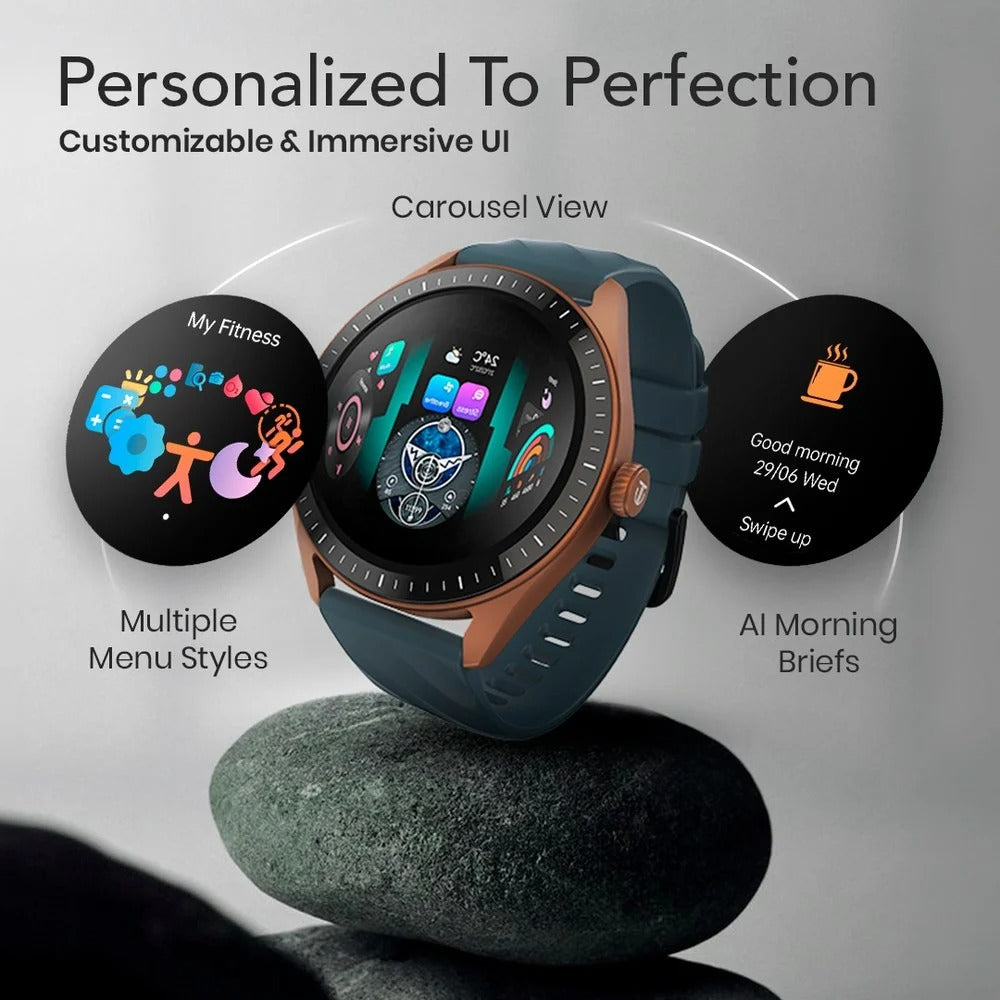 Titan Crest 2.0 With 3.63 CM AMOLED Display With Functional Crown,SingleSync BT Calling,AI Voice Assistant,Find Phone
