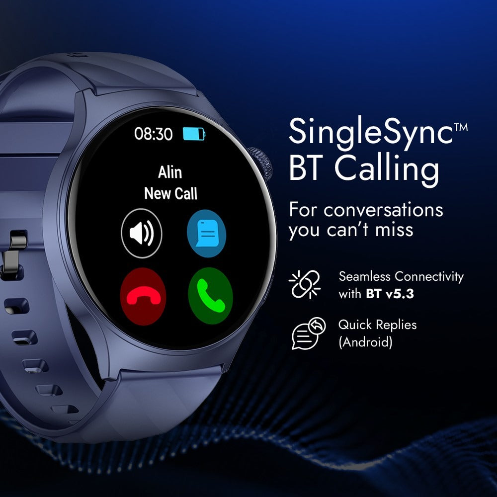 Fastrack Jupiter R1 With 3.50 cm, BT Calling, Fast Charge, IP68, Calculator, AI Voice Assistant, Fashion Smartwatch