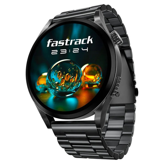 Fastrack Radiant FX4 Premium Metal Smartwatch with 3.8 cm EdgeX AMOLED Display, Functional Crown
