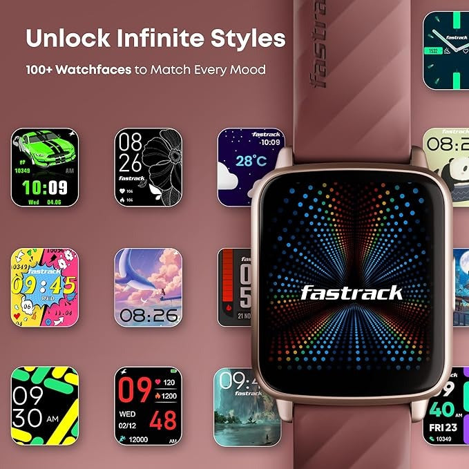 Fastrack Jupiter S1 Smartwatch Comes with 1.83â€ TFT Display with 240 * 284 Pixel Resolution|SingleSync BT Calling|AI Voice Assistant|100+ Sports Modes and Watchfaces - 38135PP01