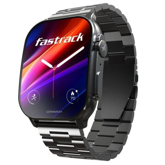Black Stainless Steel Fastrack Jupiter MS2 Pro Smart Watch