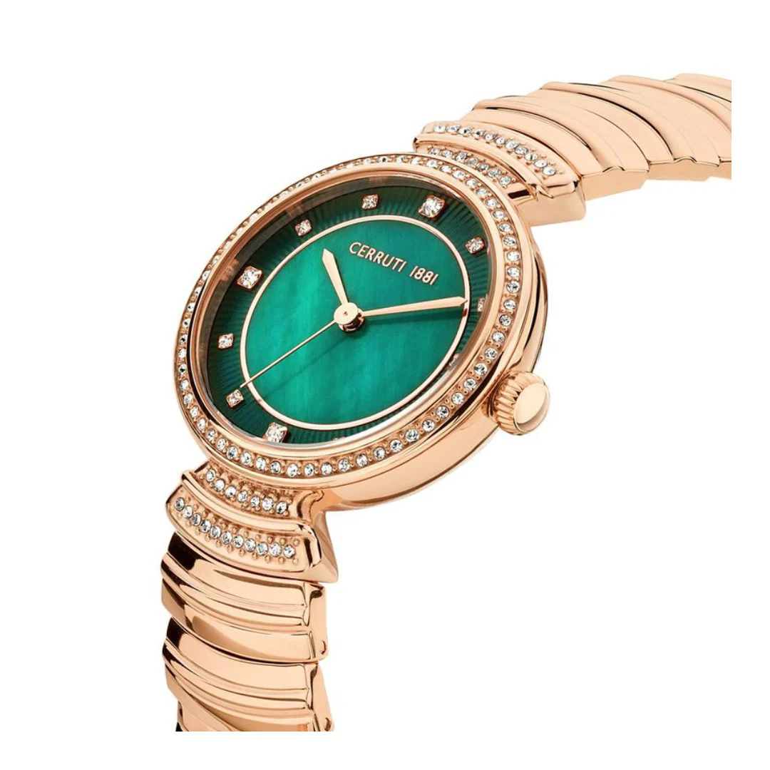 Cerruti 1881 Quartz Analog Mother of Pearl Dial Stainless Steel Strap Watch for Women